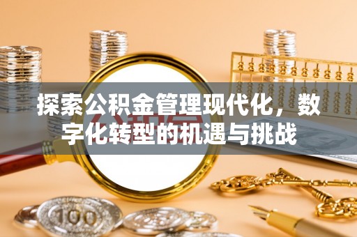 开阳探索公积金管理现代化，数字化转型的机遇与挑战