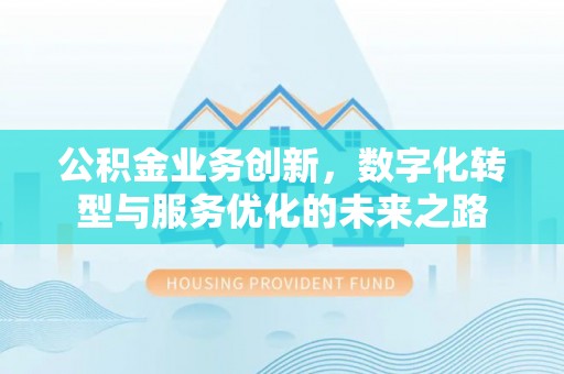 开阳公积金业务创新，数字化转型与服务优化的未来之路