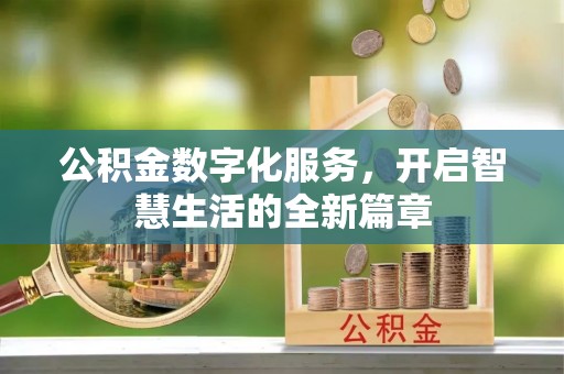开阳公积金数字化服务，开启智慧生活的全新篇章