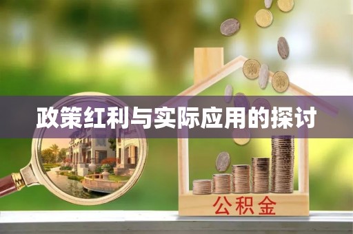开阳政策红利与实际应用的探讨