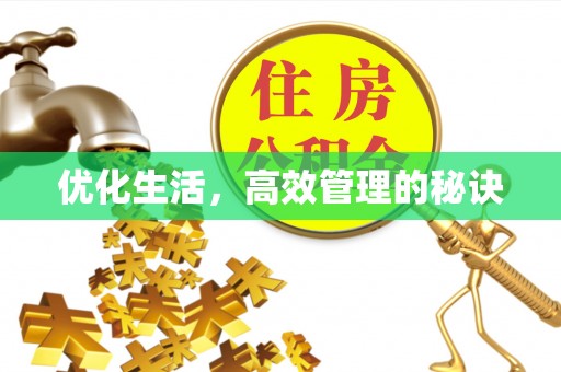 开阳优化生活，高效管理的秘诀