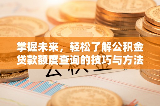 开阳掌握未来，轻松了解公积金贷款额度查询的技巧与方法