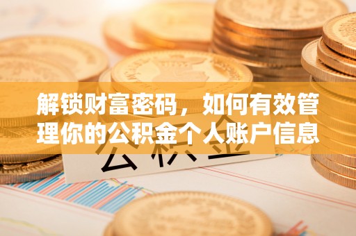 开阳解锁财富密码，如何有效管理你的公积金个人账户信息