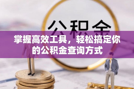 开阳掌握高效工具，轻松搞定你的公积金查询方式