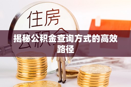 开阳揭秘公积金查询方式的高效路径
