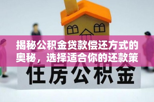 开阳揭秘公积金贷款偿还方式的奥秘，选择适合你的还款策略